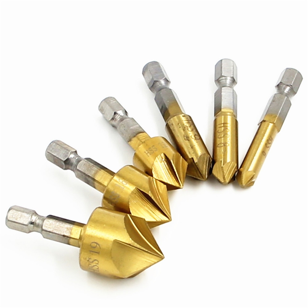 23 יחידות פתיחת עץ DIY סט chamferer שלוש נקודות שקוע שקוע מקדחה פקק מיקום מרכזי אגרוף 2025 - $30.99 –P13