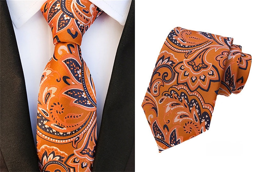 Homme Cravate Cravates Travail Mariage Gentleman Style formel Style moderne Classique Mode Jacquard Formel Entreprise robe ceremonie de 2025 ? $7.99 –P5