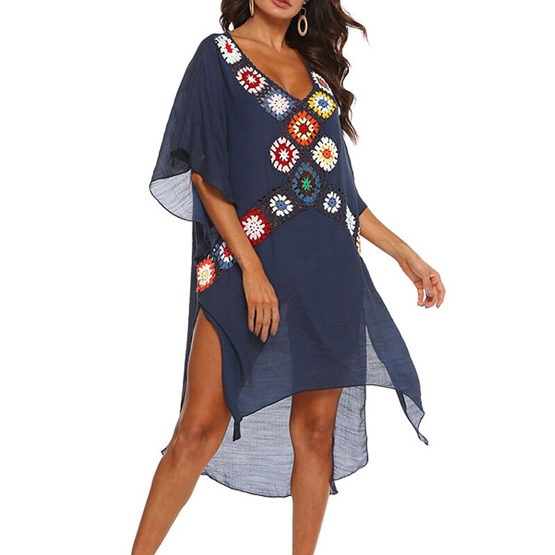 navy blue: Women's Swimsuit Cover-Ups