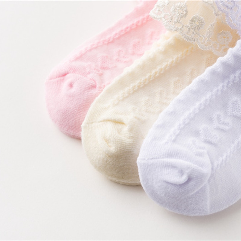 Kinder Mädchen Socken Weiß Rosa Gelb Einfarbig Gitter Frühling Sommer nette Art Freizeitskleidung 1-12 Jahre 2025 - $3.99 –P4