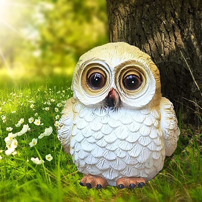 Statuie de bufniță cu animale solare, în aer liber, rezistentă la apă, rășină solară, bufniță, sculpturi de grădină, lumini pentru interior, decor de artă în aer liber, curte, peisaj, lumina de 2026 - $51.99 –P2