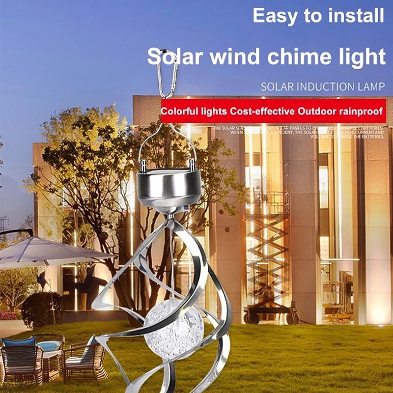 Solar Wind Chimes LED Outdoor Light 7-Color Changing Hanging Light Home Garden Decoration Outdoor Courtyard Hanging Wind Chimes Lights 2026 - $28.99 –P8