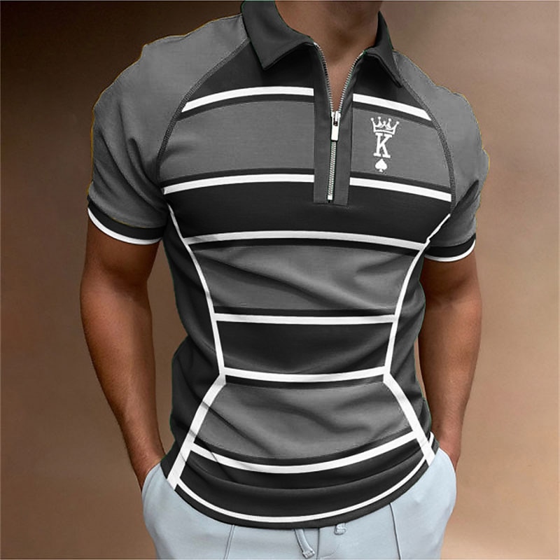 Per uomo Blocco di colori Polo Maglia da golf Camicia Collo ripiegato Casuale Quotidiano Giallo Cerniera 3D Abbigliamento Moda Casual Traspirante Confortevole del 2026 a $23.99 –P5