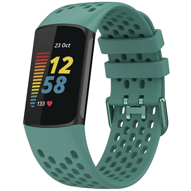 Correa de Smartwatch Compatible con Fitbit Charge 5 Silicona suave Reloj inteligente Correa Impermeable Ajustable Transpirable Correa Deportiva Reemplazo Pulsera 2025 - $11.99 –P7