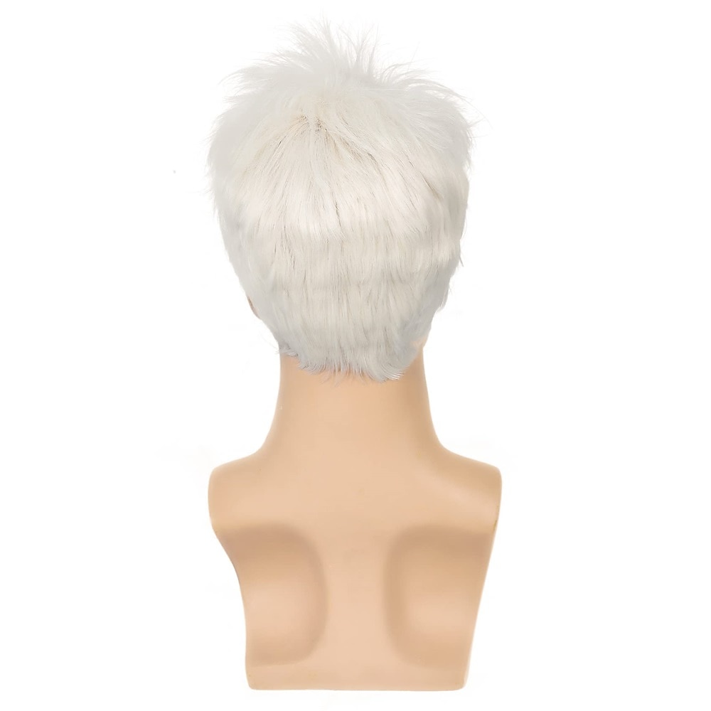 beskårne parykker for menn kortlagede naturlig syntetisk halloween cosplay-kostyme herreparykker 2026 - $21.99 –P4