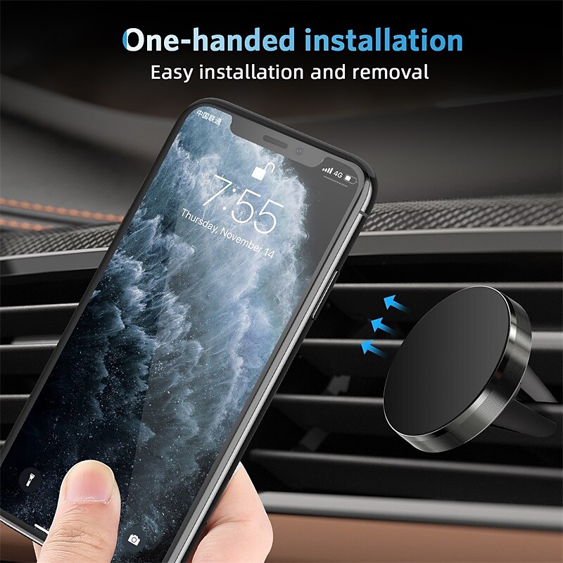 UIGO Magnetic Phone Holder for Redmi Note 8 Huawei in Car GPS Air Vent Mount Magnet Stand Car Mobile Phone Holder for iPhone 11 2025 - $11.99 –P3