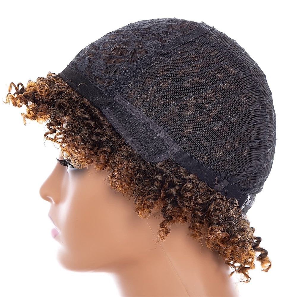 parrucche grigie per donne nere parrucche afro parrucche ricci corti parrucca riccia crespa con frangetta parrucche di capelli naturali del 2025 a $36.99 –P10