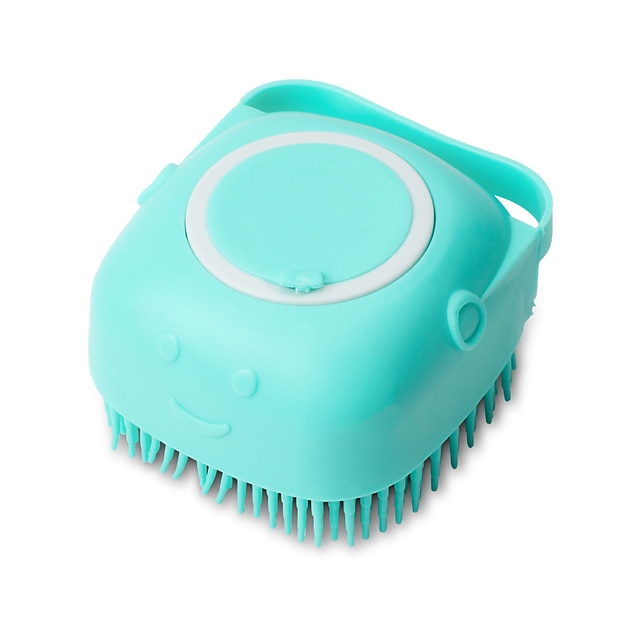 badrum hund bad borste massage handskar mjuk säkerhets silikon kam med schampo box husdjur tillbehör för katter dusch grooming verktyg 2025 - $12.99 –P3