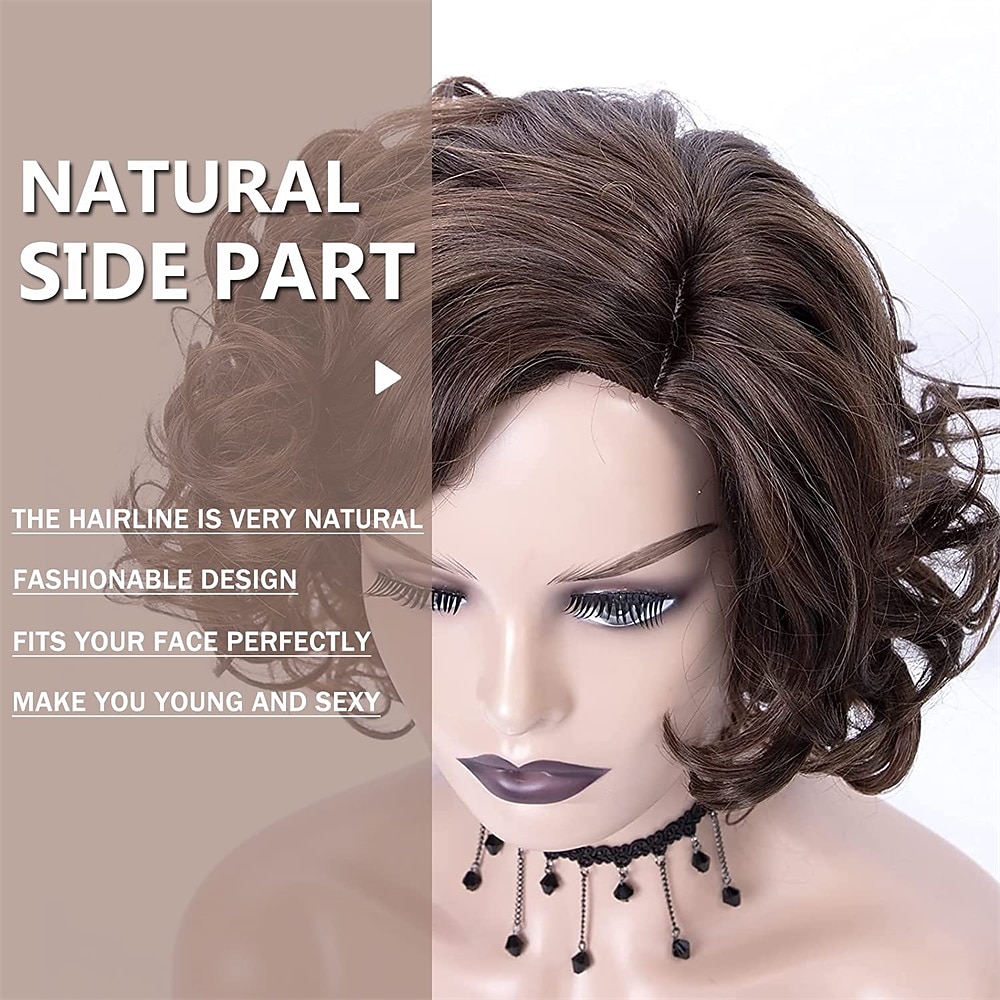 Short Burgundy Curly Wigs for Black Women Ombre Wine Red Full Curly Wigs Natural Looking Synthetic Burgundy Short Hair Wigs 2026 - $29.99 –P12