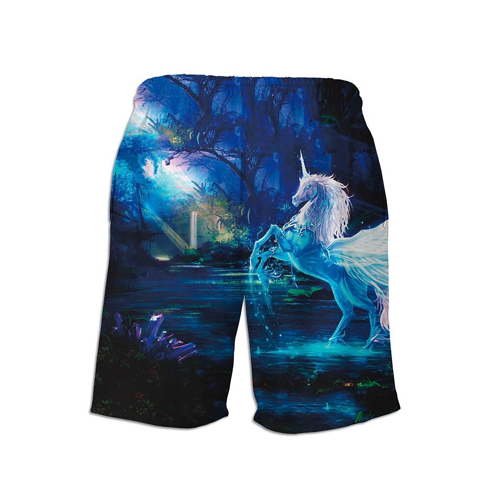 Homens Calção Justo de Natação Shorts de Natação Secagem Rápida Leve Bermuda de Surf Calças Com bolsos Com Cordão Natação Surfe Praia Esportes Aquáticos Animais Verão de 2025 por $23.99 –P13