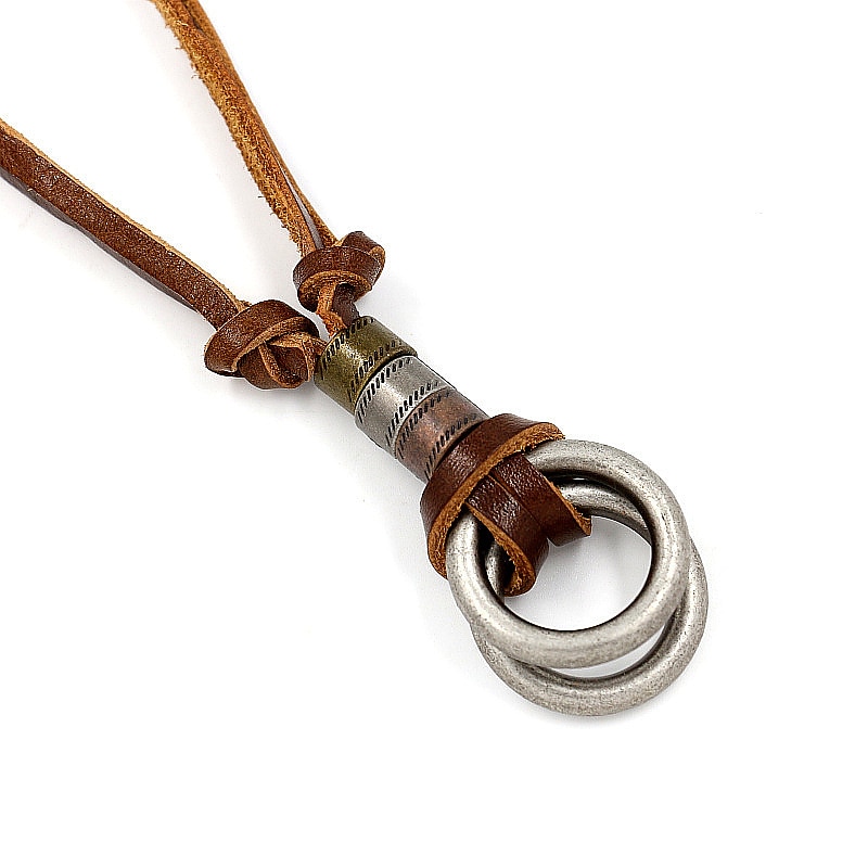 1pç Colares com Pendentes Colar For Homens Mulheres Rua Presente Praia Couro PU Liga Retro Graduação Tecer de 2025 por $9.49 –P2