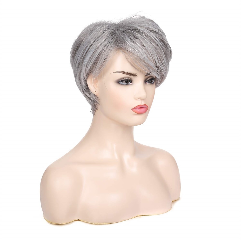 parrucche bianche crema corte per parrucca da folletto cosplay da donna sintetica naturale del 2025 a $21.99 –P13