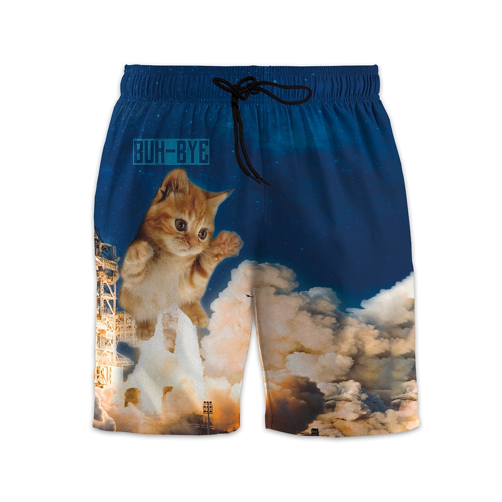 Homens Calção Justo de Natação Shorts de Natação Secagem Rápida Leve Bermuda de Surf Calças Com bolsos Com Cordão Natação Surfe Praia Esportes Aquáticos Animais Verão de 2025 por $23.99 –P6