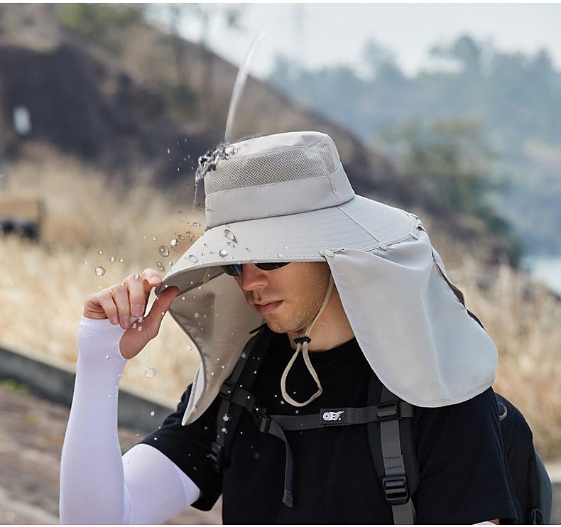 Chapeau de soleil Chapeau de pêche Chapeau de randonnée Chapeau Imperméable Protection Solaire UV Écran solaire Été Printemps Large bord avec rabat de cou Homme Femmes Pêche Activité de 2026 ? $15.99 –P4