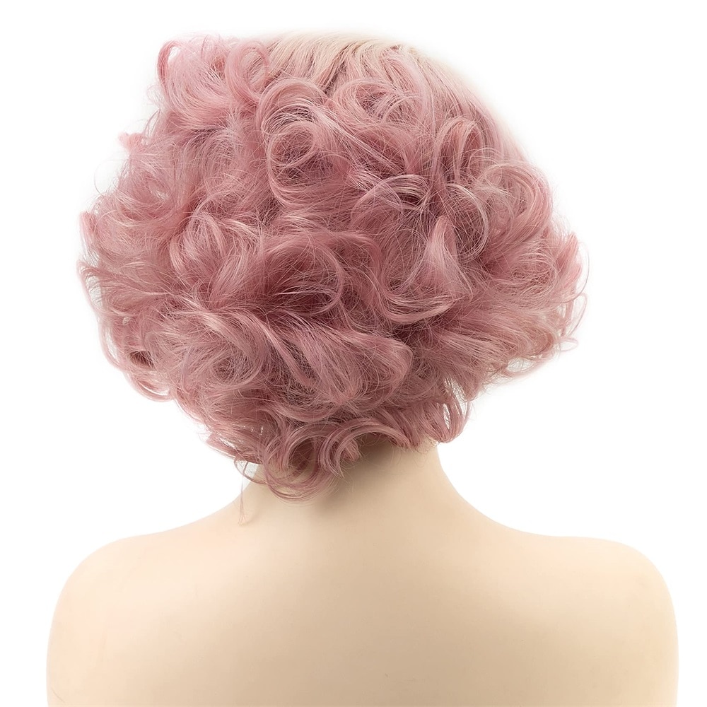Kort Groen Groot Krullend Golvend Gelaagd Perücken voor Vrouwen Cosplay Feest Synthetisch Vezelhaar Perücken Halloween Perücken St.Patrick's Day Perücken 2025 - $28.99 –P15