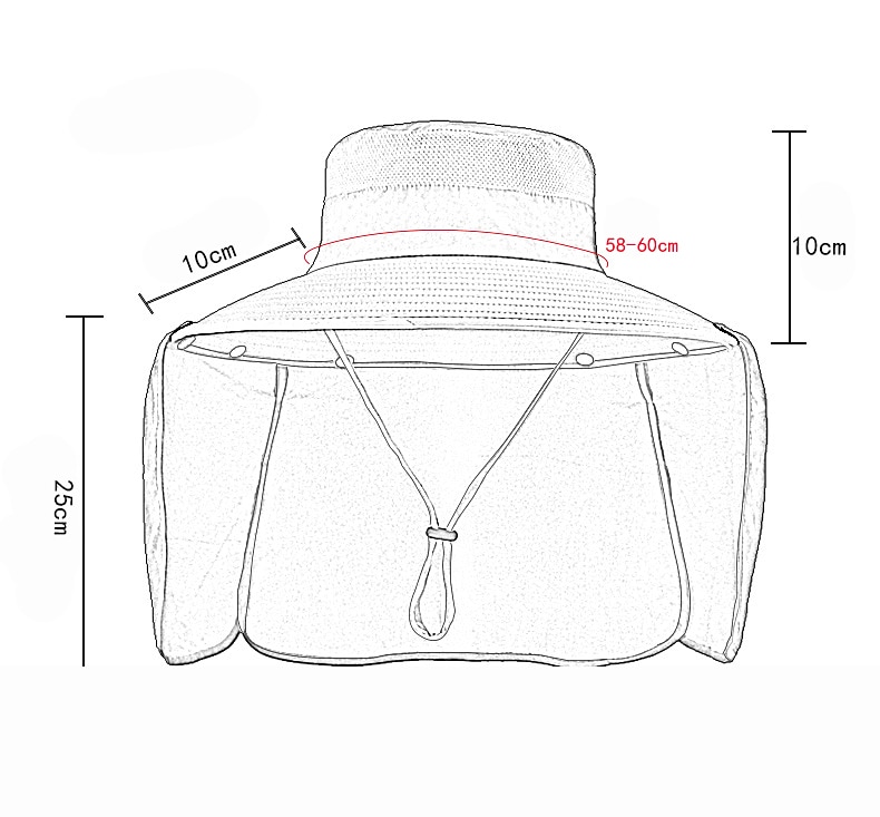 Chapeau de soleil Chapeau de pêche Chapeau de randonnée Chapeau Imperméable Protection Solaire UV Écran solaire Été Printemps Large bord avec rabat de cou Homme Femmes Pêche Activité de 2026 ? $15.99 –P1
