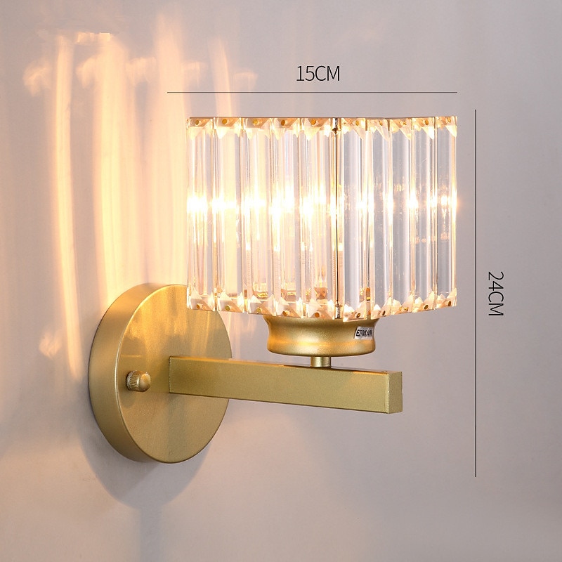 moderne indoor wandlamp led kristallen wandlamp woonkamer slaapkamer nachtkastje gangpad lamp 2025 - $99.99 –P7