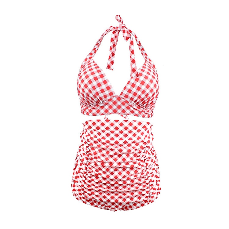 Polka Dot Retro / vintage Femtiotal Badkläder Bikini Baddräkt Maskeradkläder Dam Maskerad Fest / afton Möhippa Vuxna Topp Shorts 2025 - $40.99 –P3
