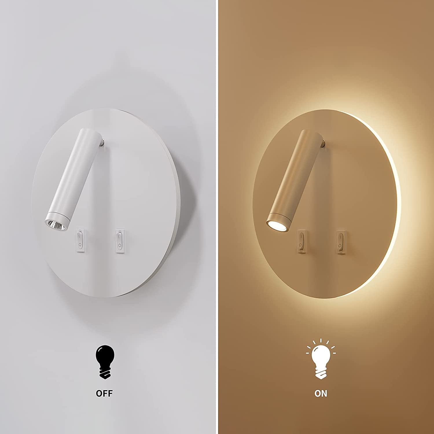 8w moderne indoor wandlamp led wandkandelaar lezen spotlight met schakelaar 350 swivel 2 in 1 5w wandspot led wandlamp voor slaapkamer nachtkastje woonkamer studeerkamer 2026 - $42.99 –P4