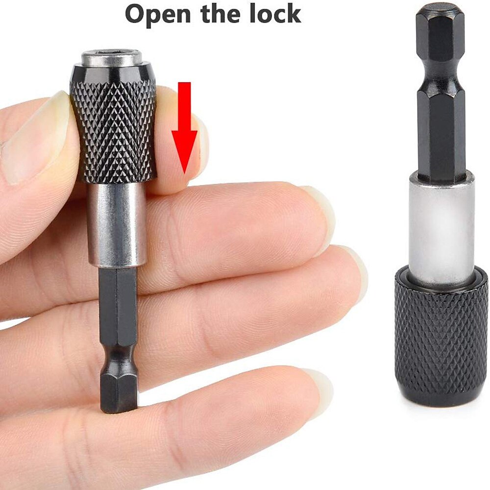 1/4 Inch Red Hexagonal Handle Batch Head Extension Rod Magnetic Screwdriver Quick Release Self-locking Extension Rod 60/100/150mm 2025 - $12.99 –P3