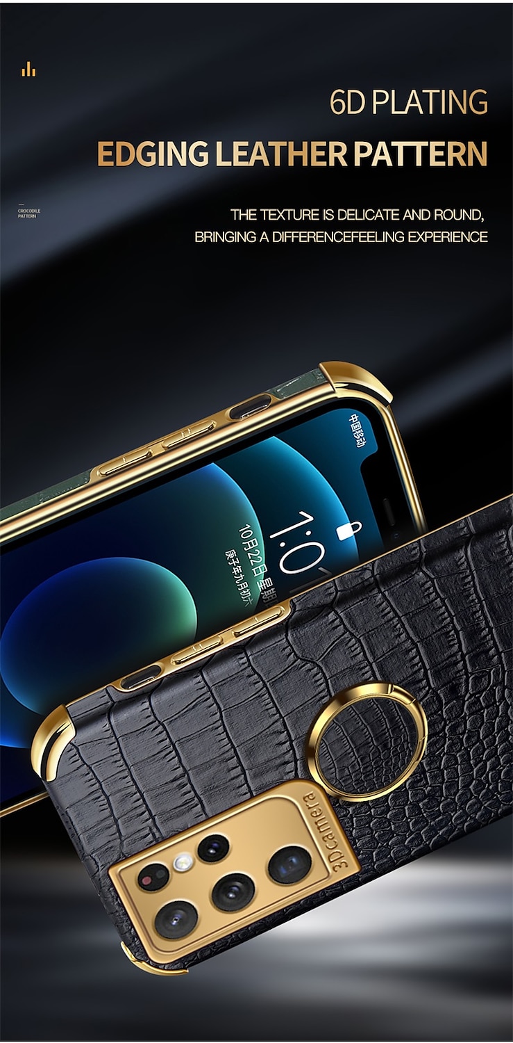 Phone Case For Samsung Galaxy S24 S23 S21 S20 Ultra Plus FE A54 A34 A14 A71 A51 A31 Note 20 Ultra 10 Plus A12 A32 S25 Ultra Back Cover Portable Ring Holder Magnetic Solid Colored PU Leather 2025 - $13.99 –P7