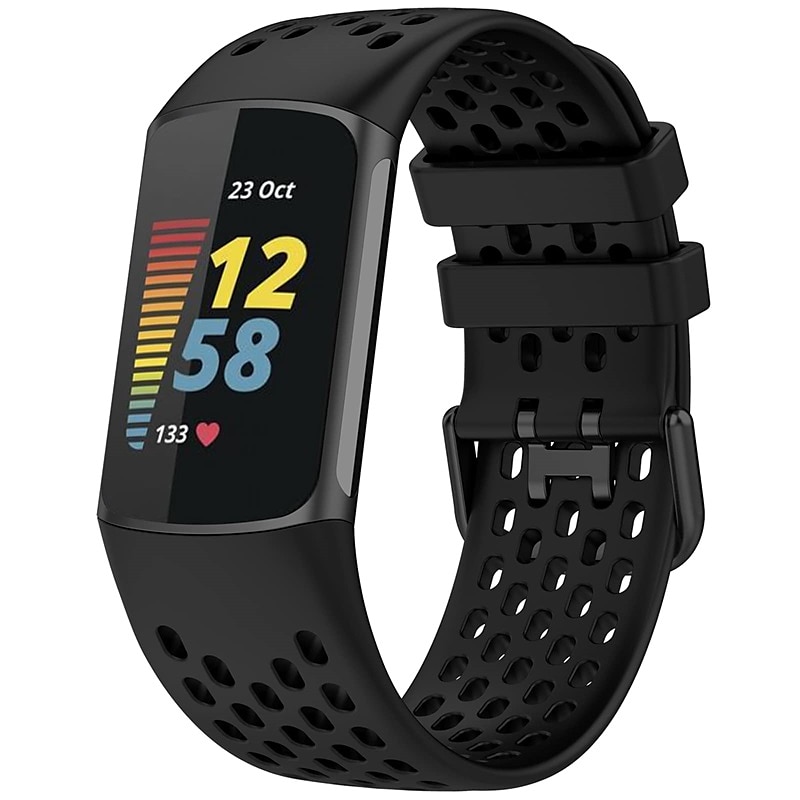 Correa de Smartwatch Compatible con Fitbit Charge 5 Silicona suave Reloj inteligente Correa Impermeable Ajustable Transpirable Correa Deportiva Reemplazo Pulsera 2025 - $11.99 –P9