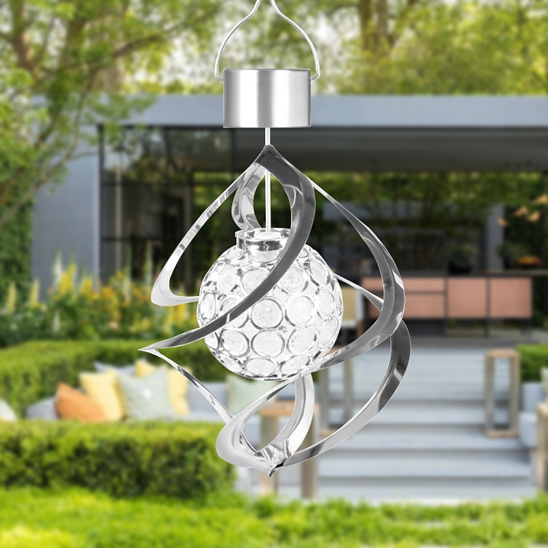 Campanas de viento solares led, luz colgante que cambia de 7 colores, decoración de jardín para el hogar, patio exterior, campanas de viento colgantes, luces 2025 - $26.99 –P4