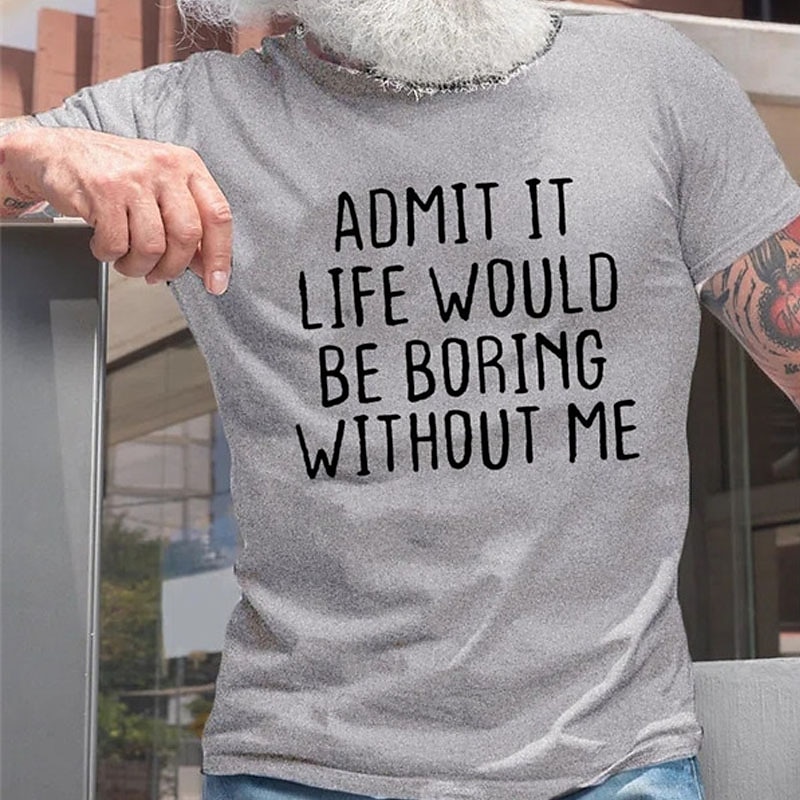 Per uomo Grafico Lettera Maglietta Stile casual Cotone Manica Corta Grafico Camicia Nero Blu marino Grigio Maglietta comoda Streetwear Casuale Abbigliamento di stilista del 2025 a $15.99 –P2