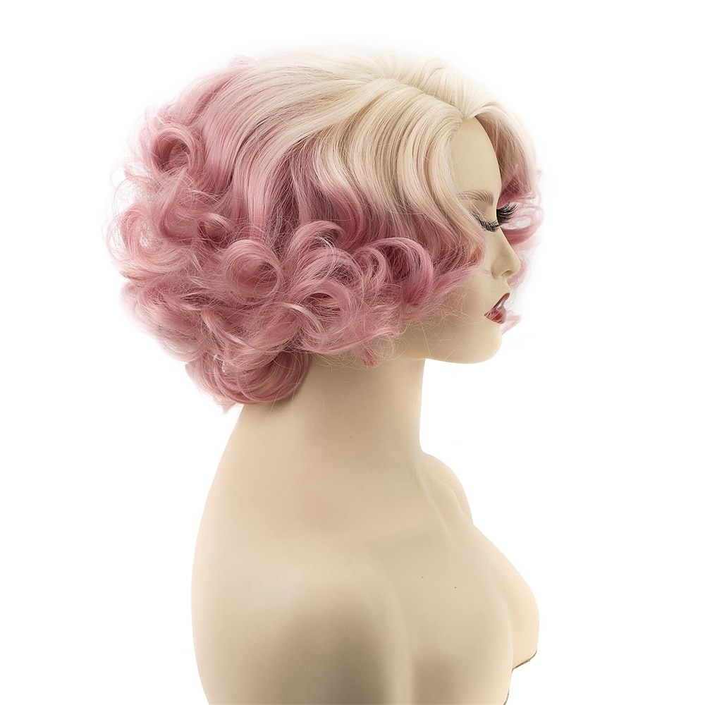 Kort Groen Groot Krullend Golvend Gelaagd Perücken voor Vrouwen Cosplay Feest Synthetisch Vezelhaar Perücken Halloween Perücken St.Patrick's Day Perücken 2025 - $28.99 –P14