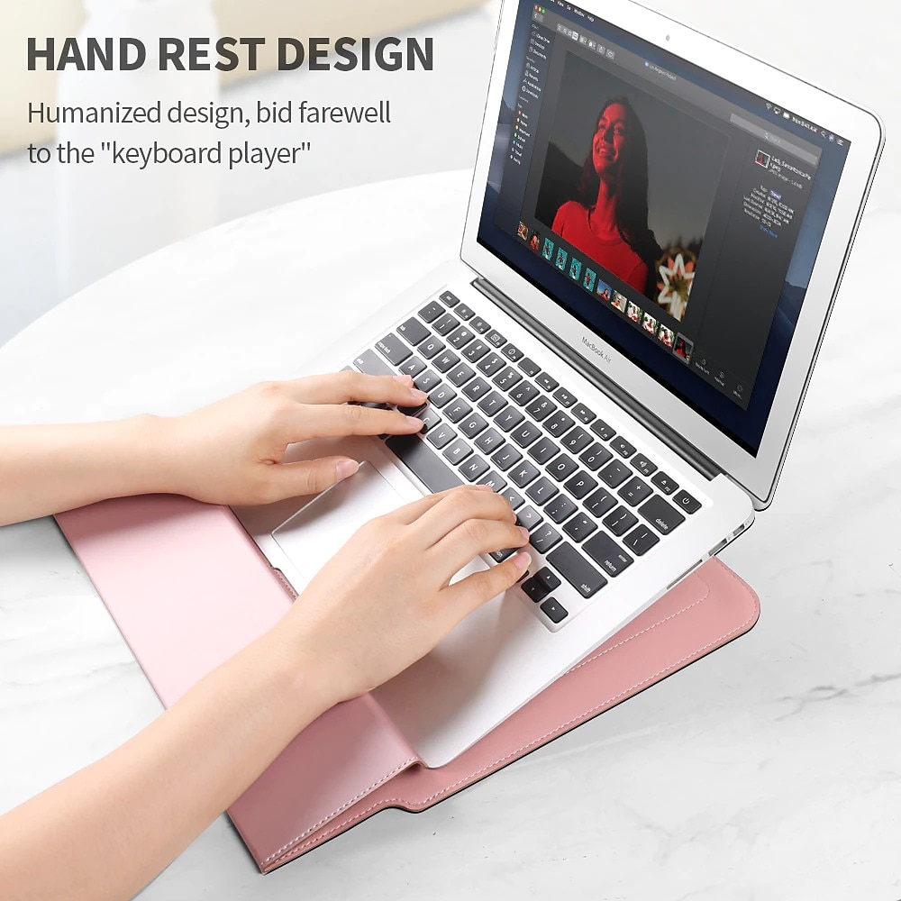 Laptop Sleeves 12" 14" 15.6" inch Compatible with Macbook Air Pro, HP, Dell, Lenovo, Asus, Acer, Chromebook Notebook Waterpoof PU Leather Solid Color for Business Office 2025 - $36.99 –P2