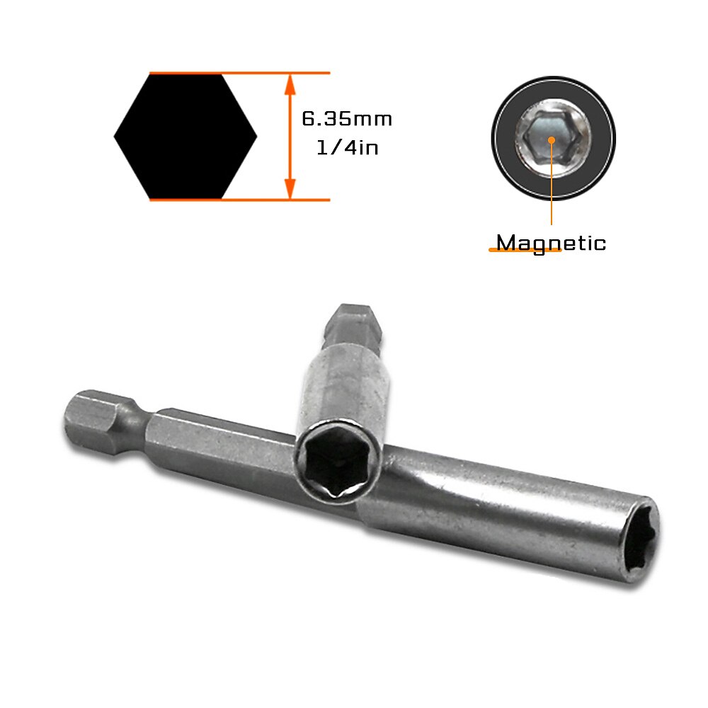 Hex Rod Shank Screwdriver Extension 1/4 Magnetic Quick Change Extension Long Handle Screwdriver Tip Holder Hand Tools Socket 2025 - $7.99 –P12