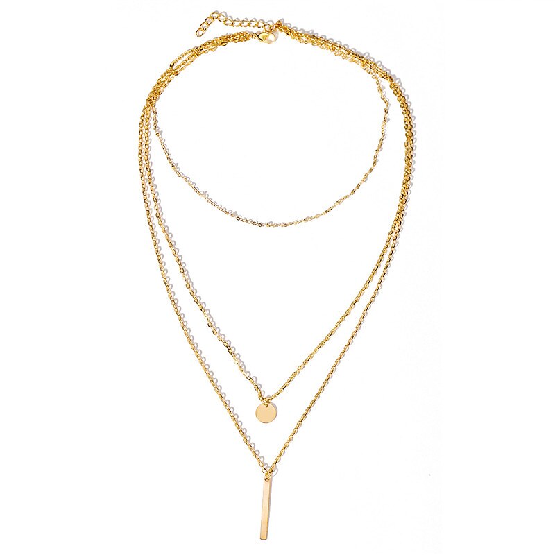colier de damă coliere chic și moderne cu geometrie stradală / colier cu 3 straturi / îmbrăcăminte zilnică / primăvară / vară / toamnă / iarnă 2025 - $4.49 –P6