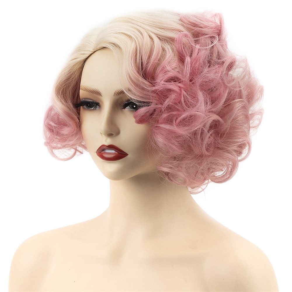 Kort Groen Groot Krullend Golvend Gelaagd Perücken voor Vrouwen Cosplay Feest Synthetisch Vezelhaar Perücken Halloween Perücken St.Patrick's Day Perücken 2025 - $28.99 –P13