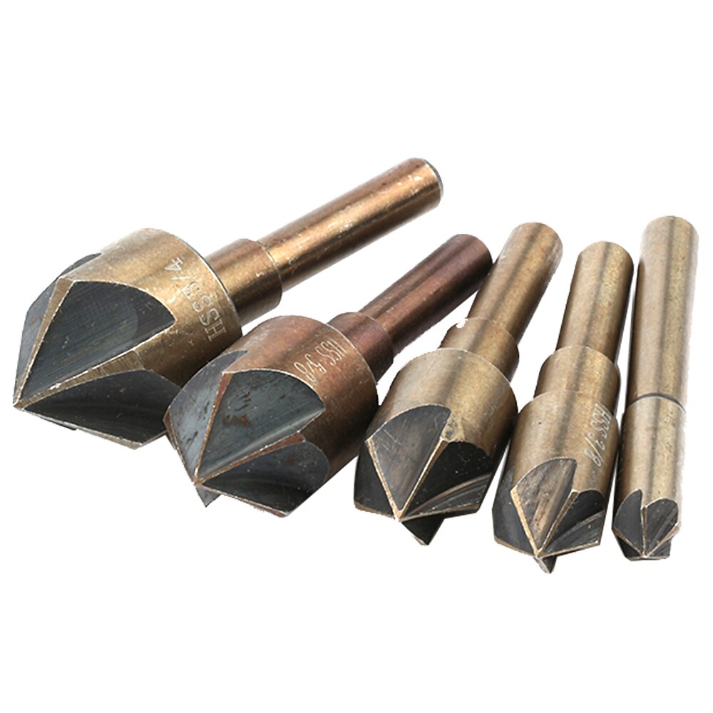 5 pc britannique cuisson jaune en acier à grande vitesse poignée ronde chanfrein à cinq bords pour le travail du bois de 2025 ? $19.99 –P5