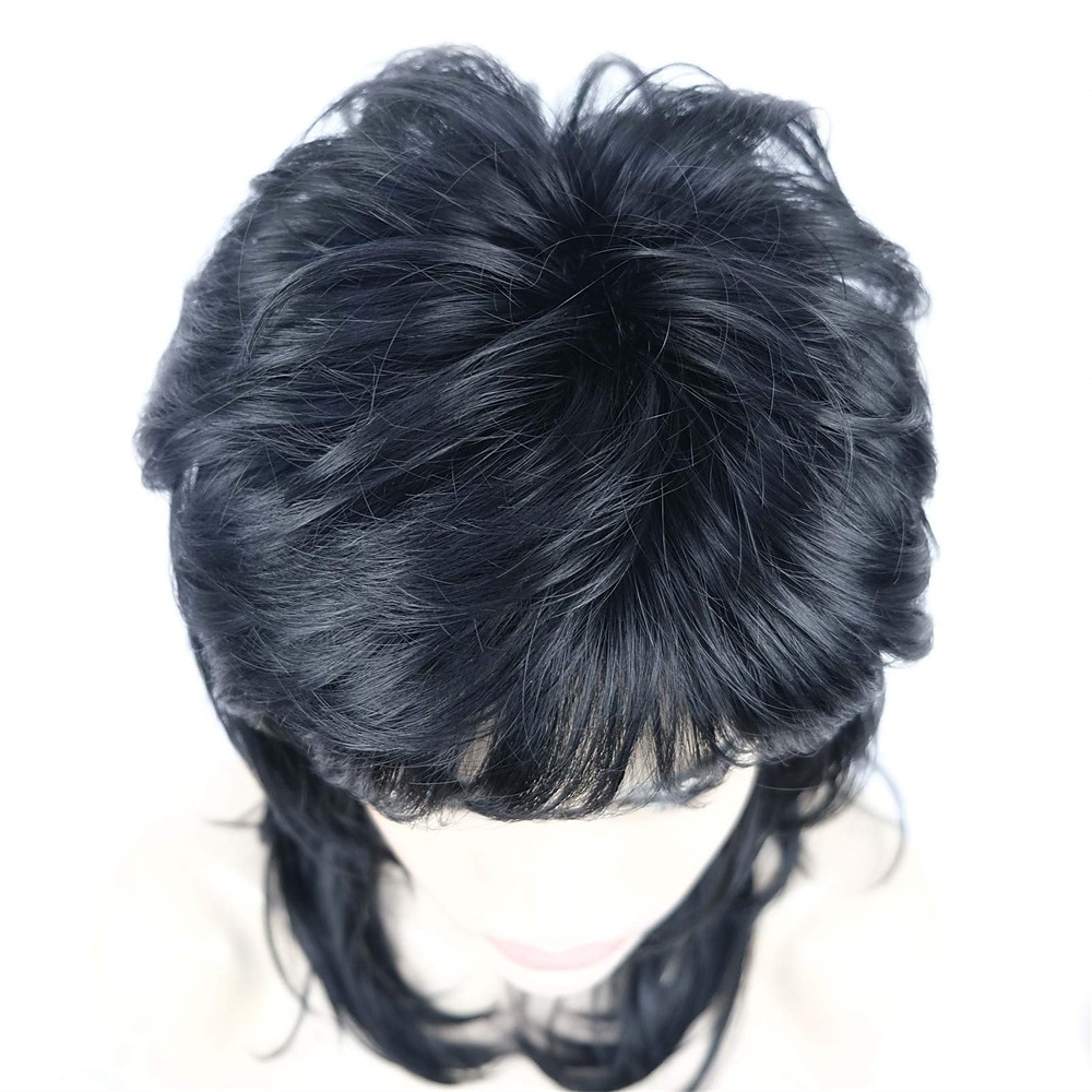 shaggy couches perruque longueur d'épaule femmes perruque avec une frange de cheveux perruque de cheveux synthétiques de qualité supérieure pour les femmes de 2025 ? $28.99 –P13