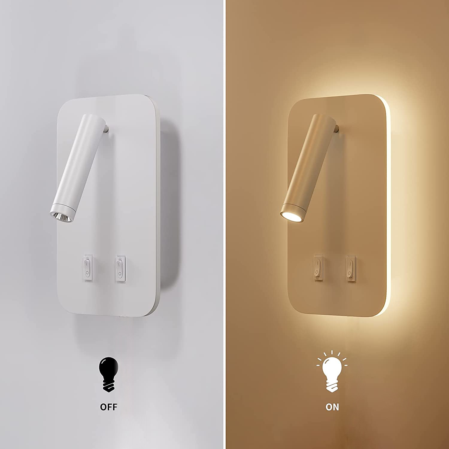 9 Вт современный светодиодный настенный светильник для внутреннего освещения светодиодный прожектор для чтения с переключателем 350 поворотный 2 в 1 5 Вт настенный прожектор светодиодный настенный 2026 - $82.99 –P4