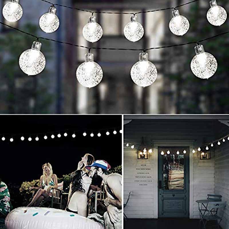 Solar String Lights LED Outdoor Lights 6.5m 30 LEDs Set Mounting Bracket Warm White Wedding Party Holiday Patio Garden 3V 2025 - $25.99 –P17