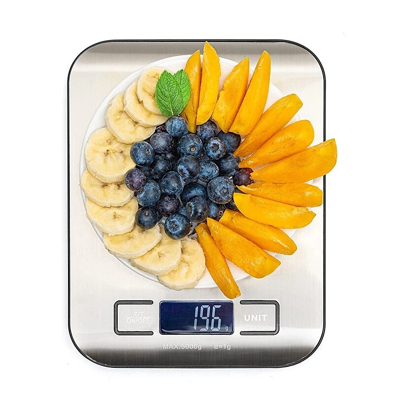 1pc 5kg Digital Kitchen Scale Portable Digital Scales Food Balance  Measuring Weight Kitchen LED for Baking Electronic Scales