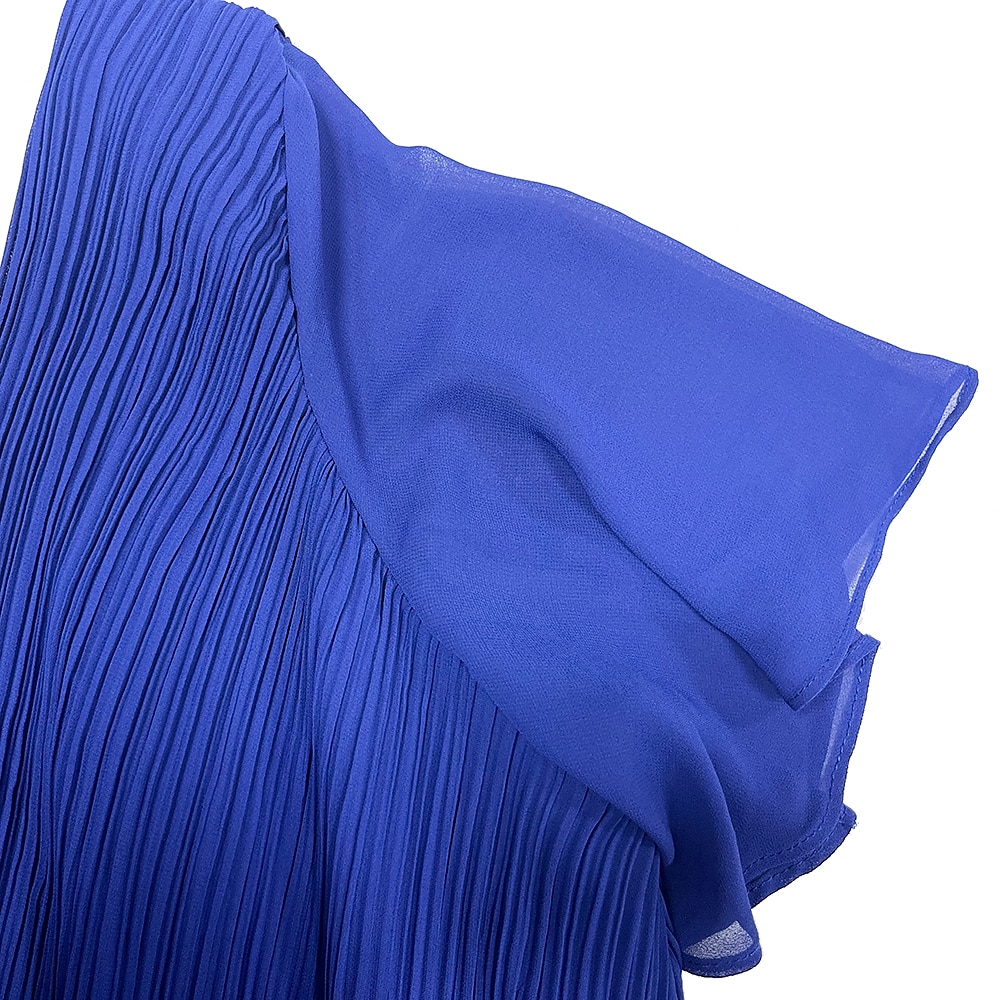 Abito da sera A-Line Abito Impero Ospite di nozze Formale Serale Lunghezza sul pavimento Maniche corte Collo a V Abito da damigella Chiffon V retro con rouches a tinta unita 2025 del 2025 a $96.99 –P3