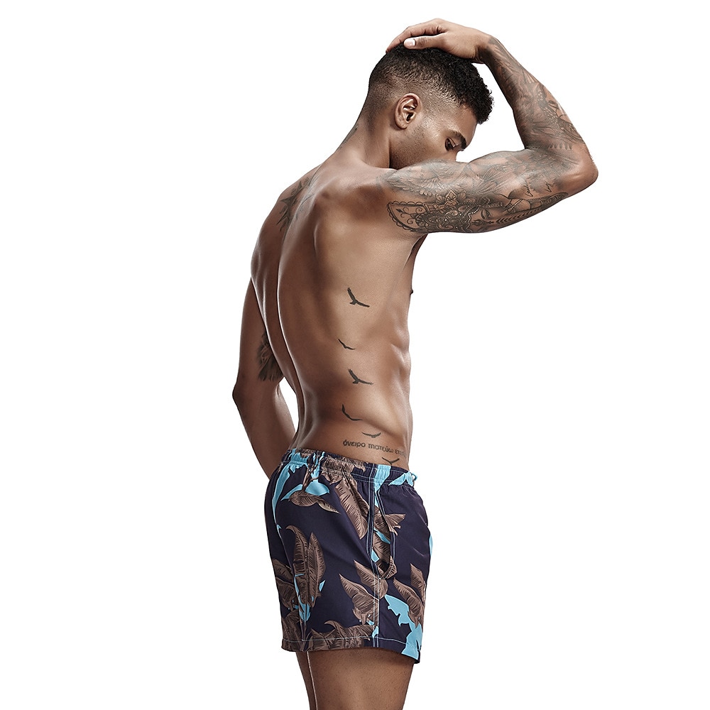 SEOBEAN® Herren Bademode Surfshorts Badehose Schwimmshorts kurz Rasche Trocknung Surfshorts Badeanzug Mit Taschen Kordelzug Schwimmen Surfen Strand Wassersport Bedruckt Frühling Sommer 2025 - $18.99 –P8