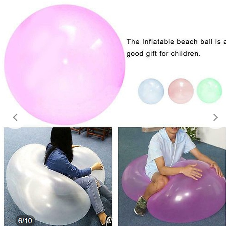 1/2/3 pcs Toy Bubble Ball with pump 27/47 inch Holiday Bouncy Ball Elastic Super Large Beach Balloon Inflatable Funny Toy Ball for Garden Outdoor Indoor Play 2025 - $23.37 –P7