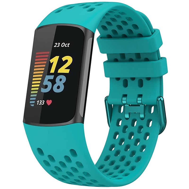Correa de Smartwatch Compatible con Fitbit Charge 5 Silicona suave Reloj inteligente Correa Impermeable Ajustable Transpirable Correa Deportiva Reemplazo Pulsera 2025 - $11.99 –P12