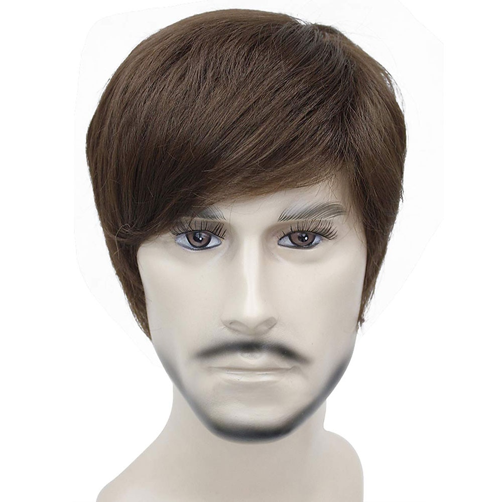 korte rechte blonde pruik voor mannen, hittebestendige pruik van synthetisch haar 2026 - $21.99 –P11