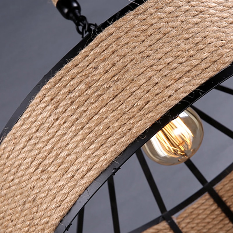 30/40 cm Island Design Pendant Light LED Hemp Rope Metal Country Vintage Farmhouse Nordic Style 220-240V 2025 - $120.99 –P9