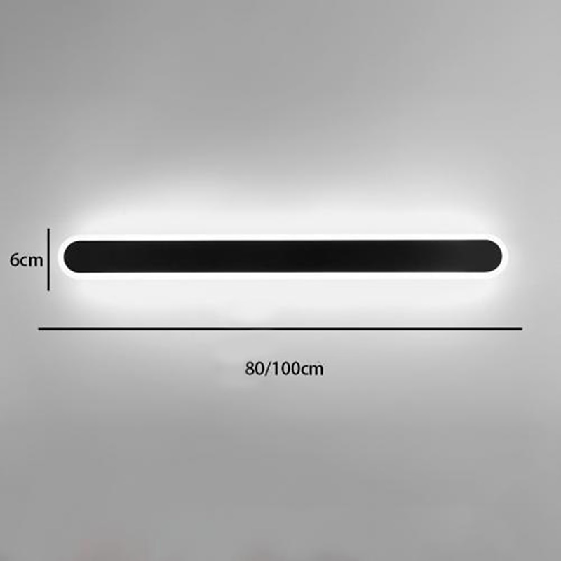 2025年 80 /100cmledモダンな屋内ウォールライトリビングルームダイニングルームメタルウォールライト220-240v32w  コレクション – $134.99 –P1