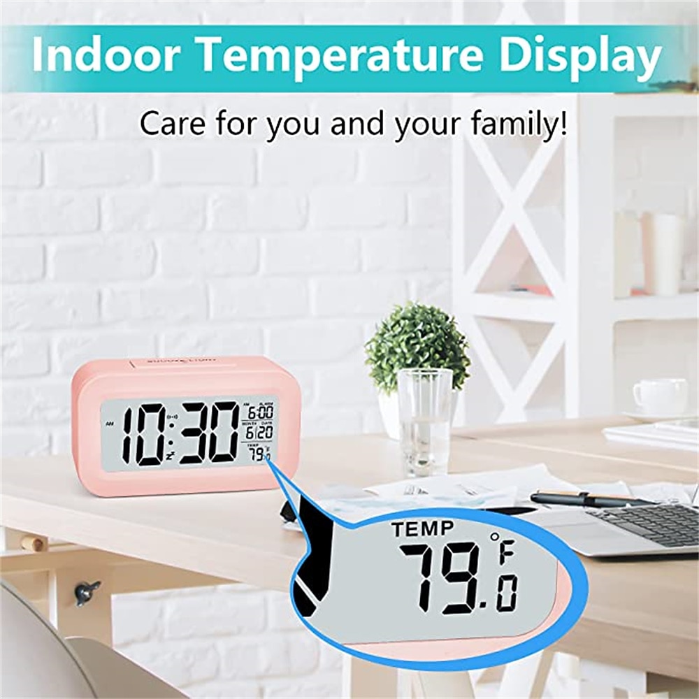 slimme klok led elektronische digitale wekker opladen desktop klok temperatuur lui snooze alarm mute verlicht elektronische klok digitale klok 2026 - $17.49 –P4