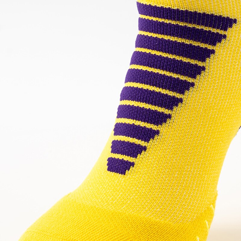 Herr Strumpor Cykelstrumpor Utomhusträning Cykel / Cykelsport Andningsfunktion Mjuk Svettavvisande 5 par Rand Polyester Nylon Violett Svart Vit En Storlek / Elastisk 2025 - $16.49 –P10