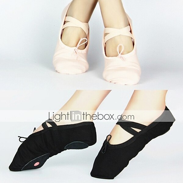 Mujer Zapatillas de Ballet Entrenamiento Plano Zapatilla Entrenamiento Elástico Banda Elástica Sin Cordones Niños Negro Blanco Rojo 2025 - $8.99 –P1