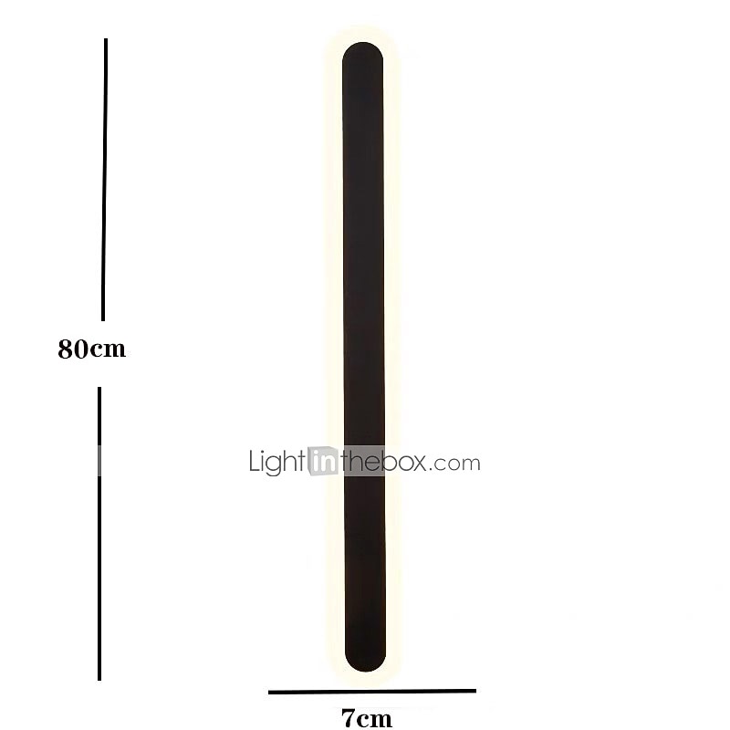 Lightinthebox 80cm conduziu luzes de parede lâmpada de parede longa minimalista simples quarto sala de jantar luz de parede acrílica 220-240v 20 w de 2025 por $132.99 –P3