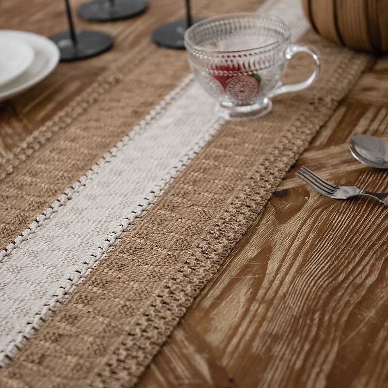 Farmhouse Table Runner Vintage Table Runner Cotton Linen Table Decorations for Dining Party Holiday 2025 - $13.99 –P10